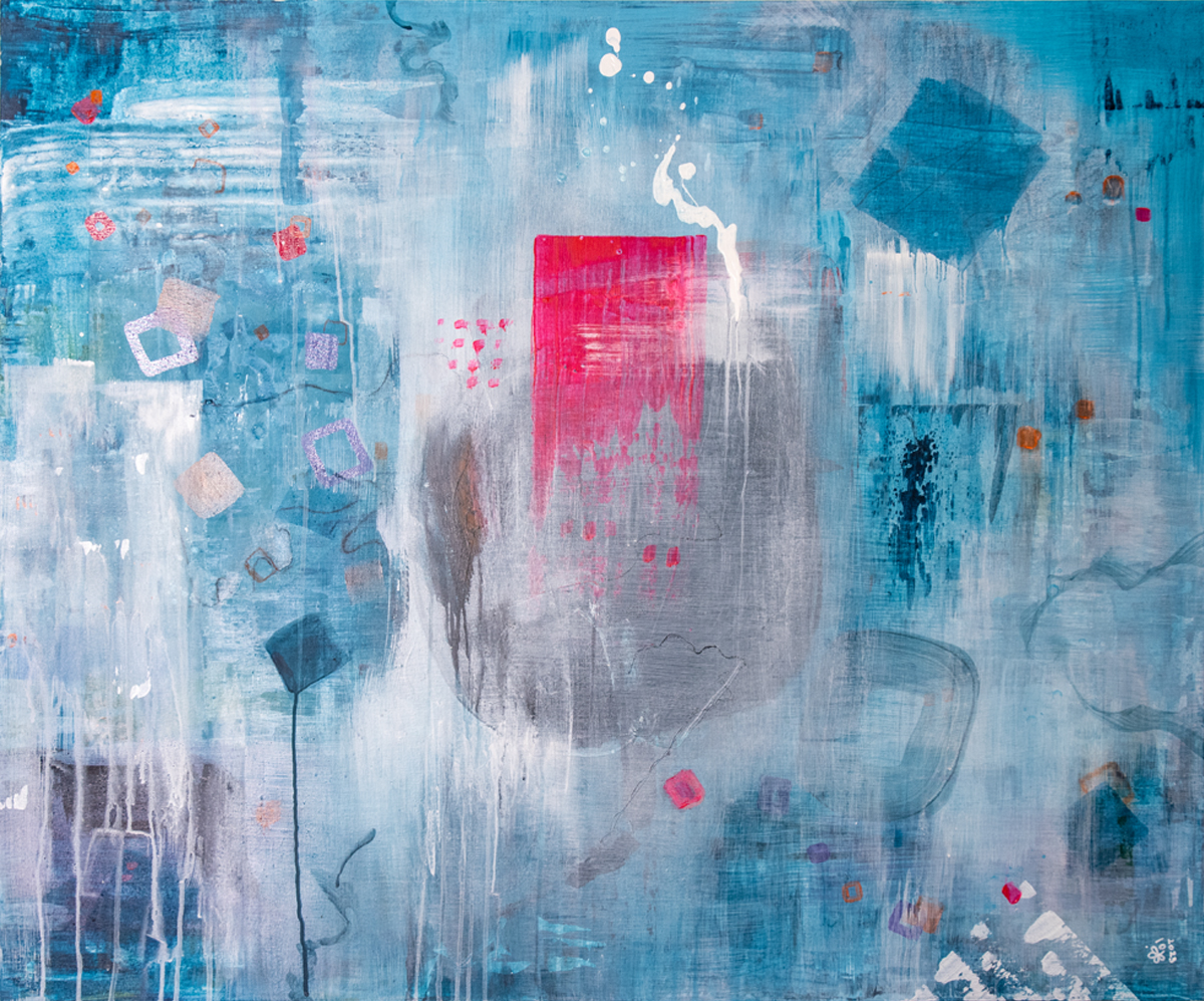 the blue of calm - shekoufeh sharifi - painting