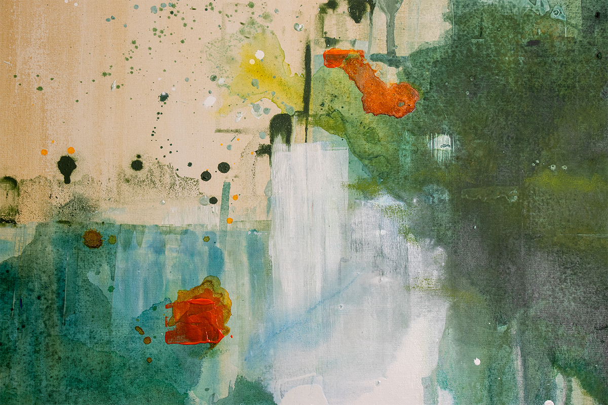waterfall of light - shekoufeh sharifi - painting