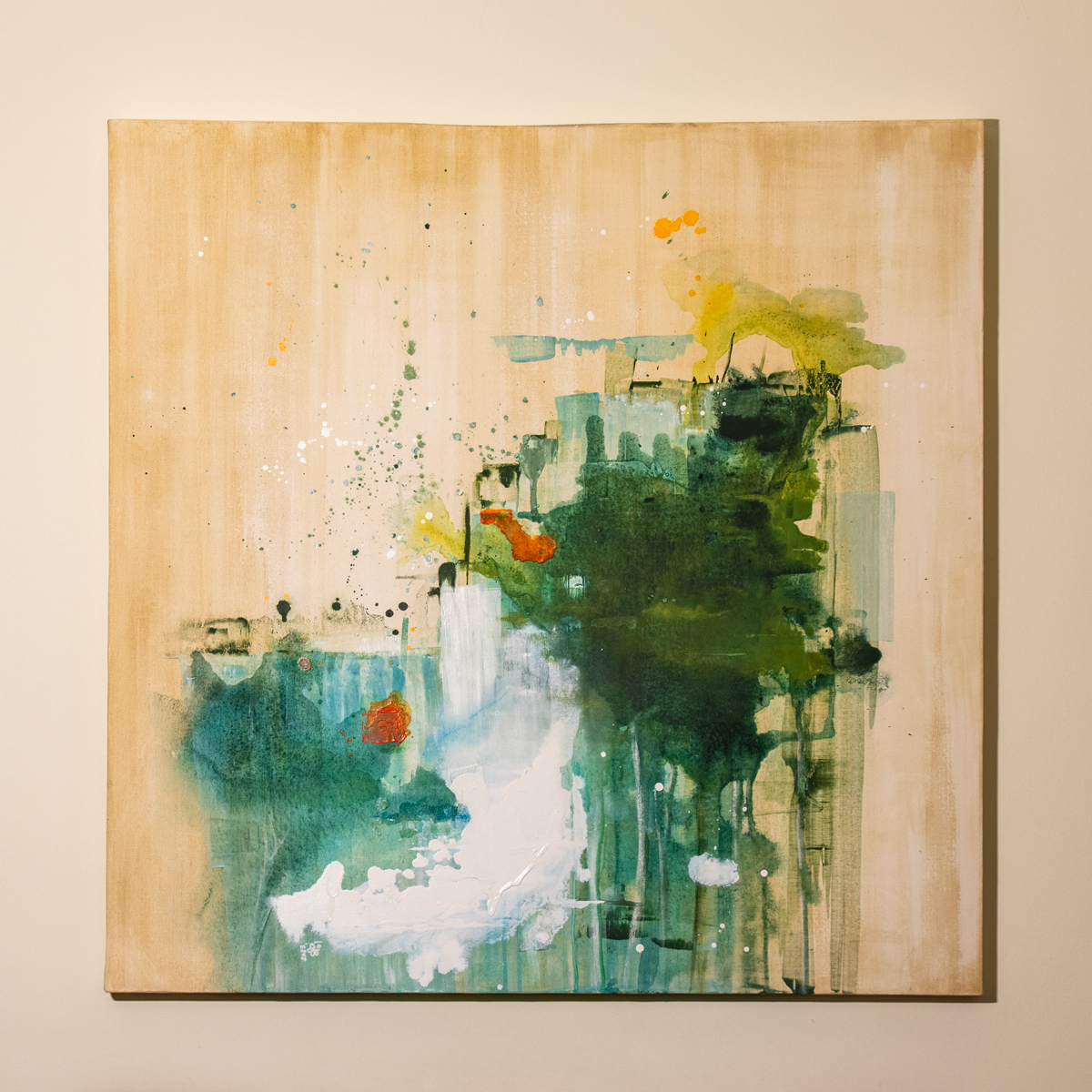 waterfall of light - shekoufeh sharifi - painting